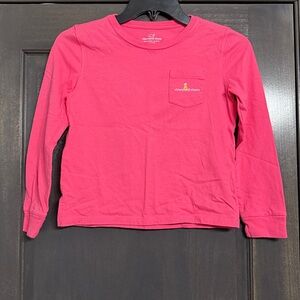 Vineyard Vines Kids Festive puppy Long Sleeve Tee Medium